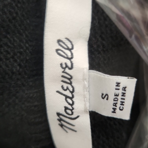 Madewell Sweater Womens Size Small black Merino Wool alpaca blend - Picture 2 of 8